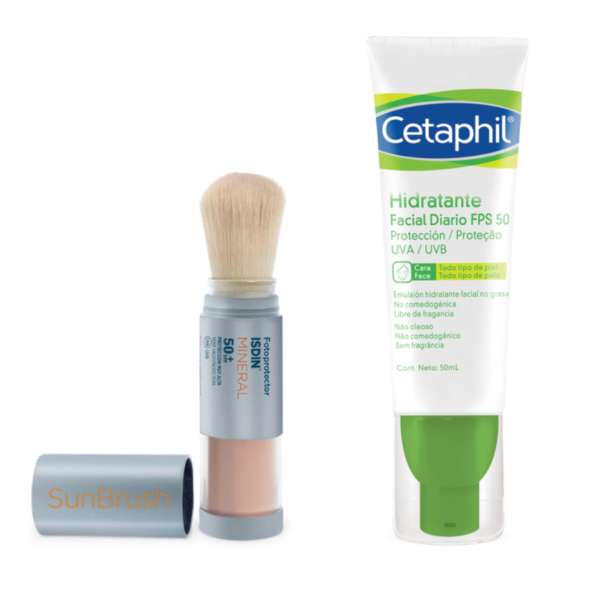 kit sun brush cetaphil facial